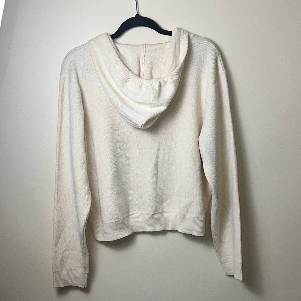 Pretty Little Thing Cream Hoodie Sweater Size XL - Picture 3 of 7